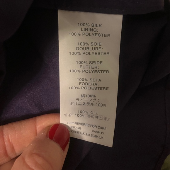 J. Crew Silk Chiffon Mirabelle Dress Size 4 Dark Eggplant - Picture 6 of 7